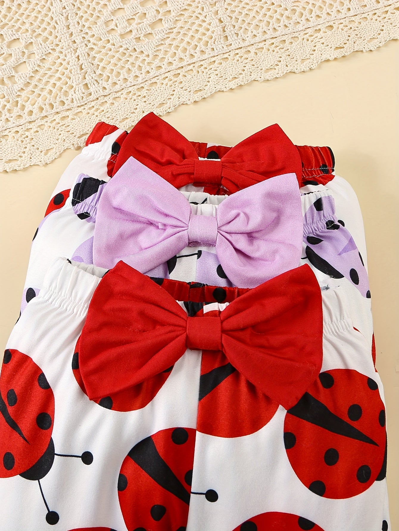 Newborn Baby Girl Summer Romper Set Outdoor Wear Three Sets