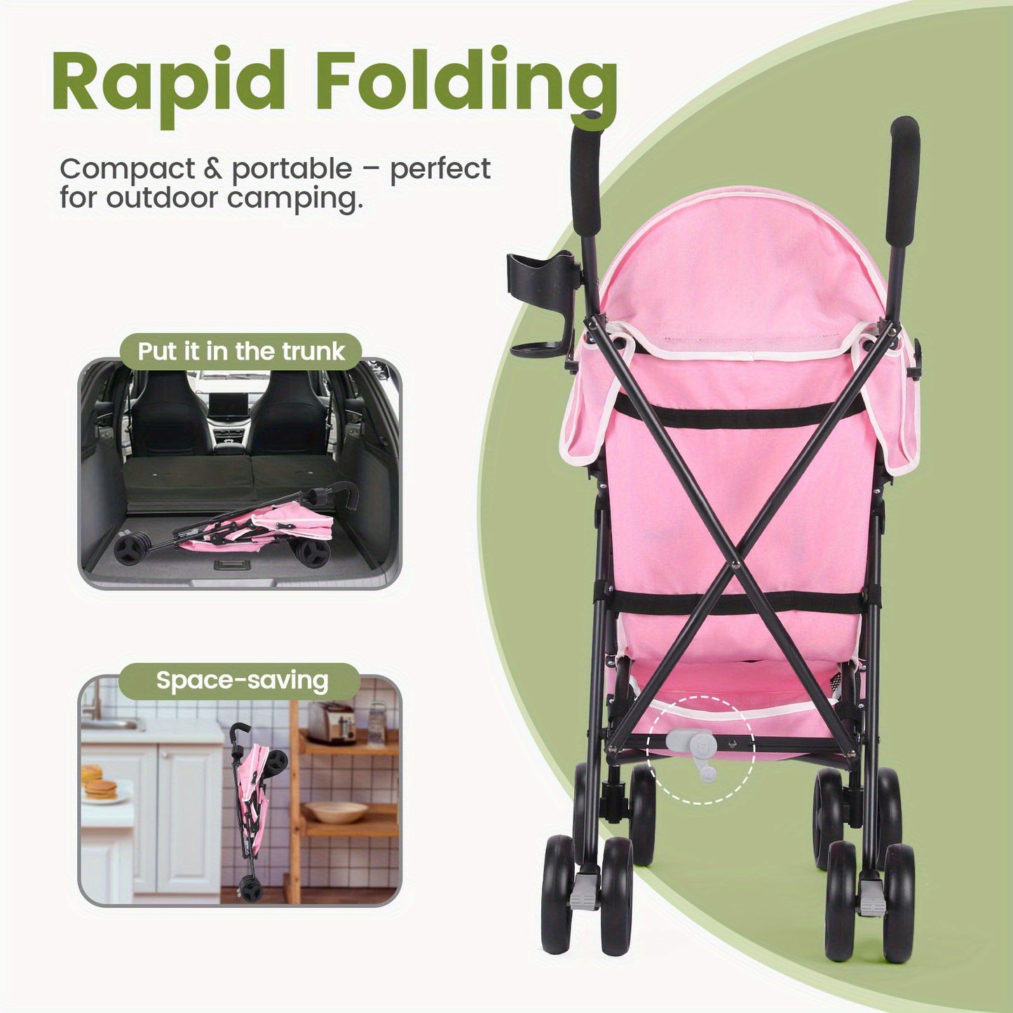 BabyJoy Alloy Steel Stroller – Lightweight Foldable Design for Outdoor Walks