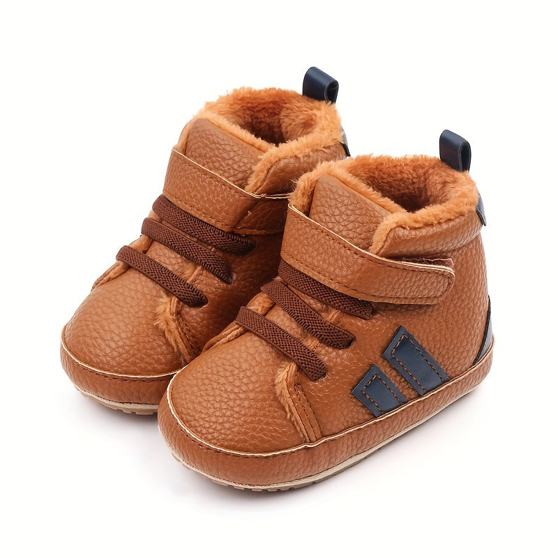 Baby Boys Girls Winter Boots with Non-Slip Rubber Sole and Fleece Lining for First Walkers
