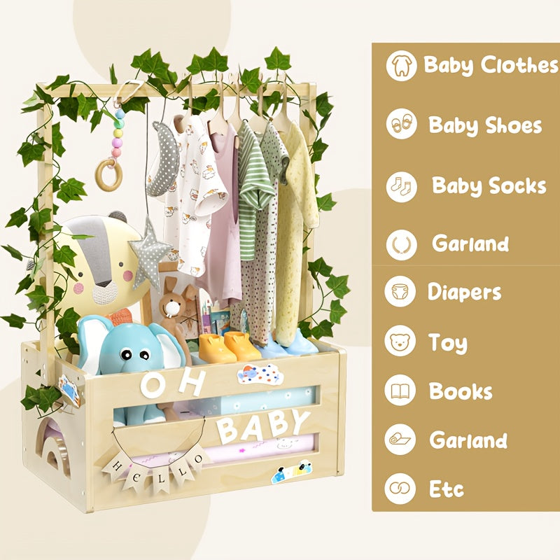 DIY Alphabet Letters Shower Closet and Storage Basket for Nursery Organization