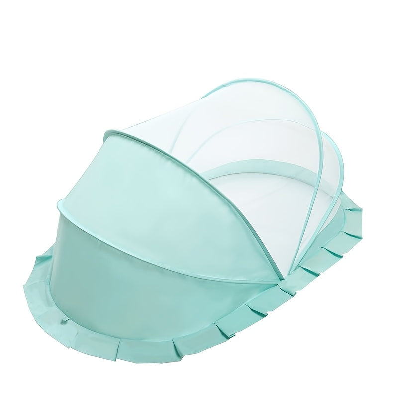 Foldable Youngsters Mosquito Net - Light Blue, Full Coverage, Breathable Polyester, Portable Youngsters Bed Canopy for Indoor/Outdoor Use