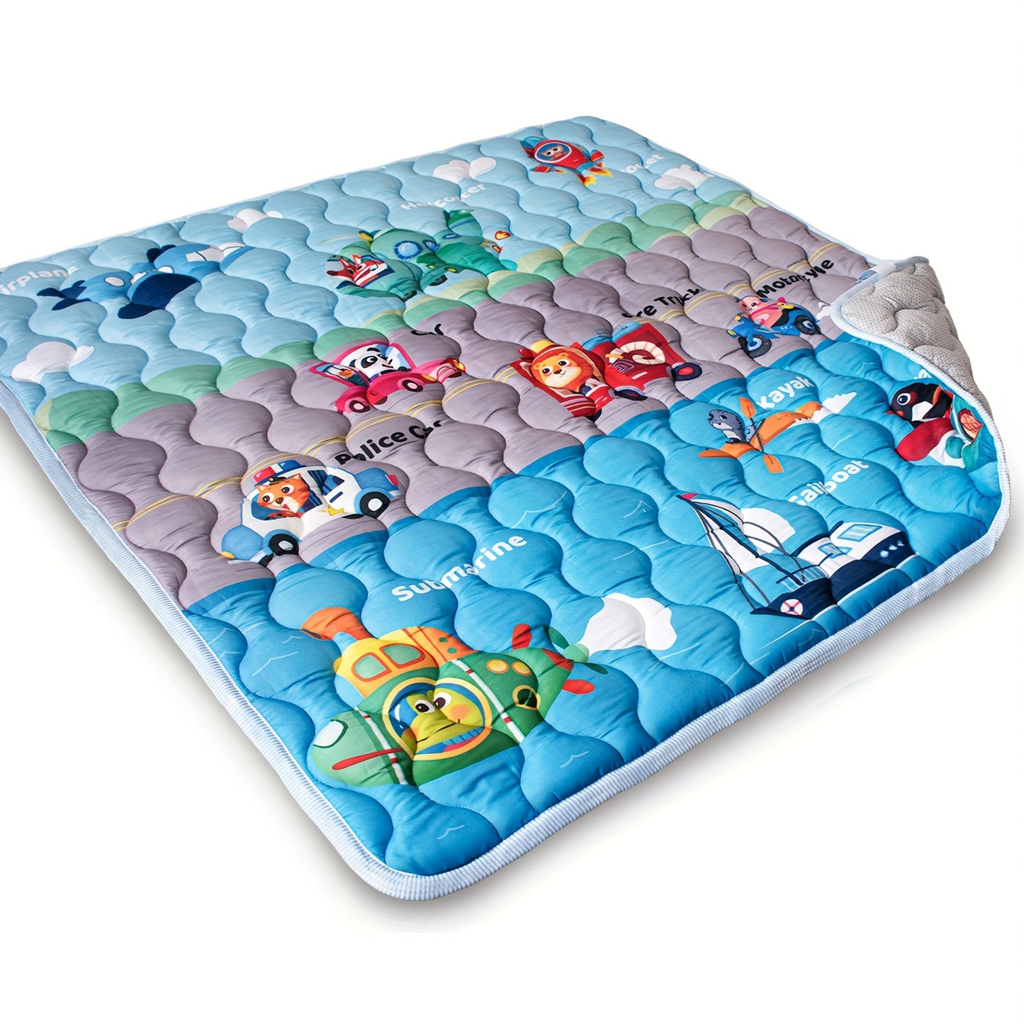 Primlect Baby Play Mat 50x50 Four Sided Alphabet Numbers Anti Slip Crawling Gym For Baby