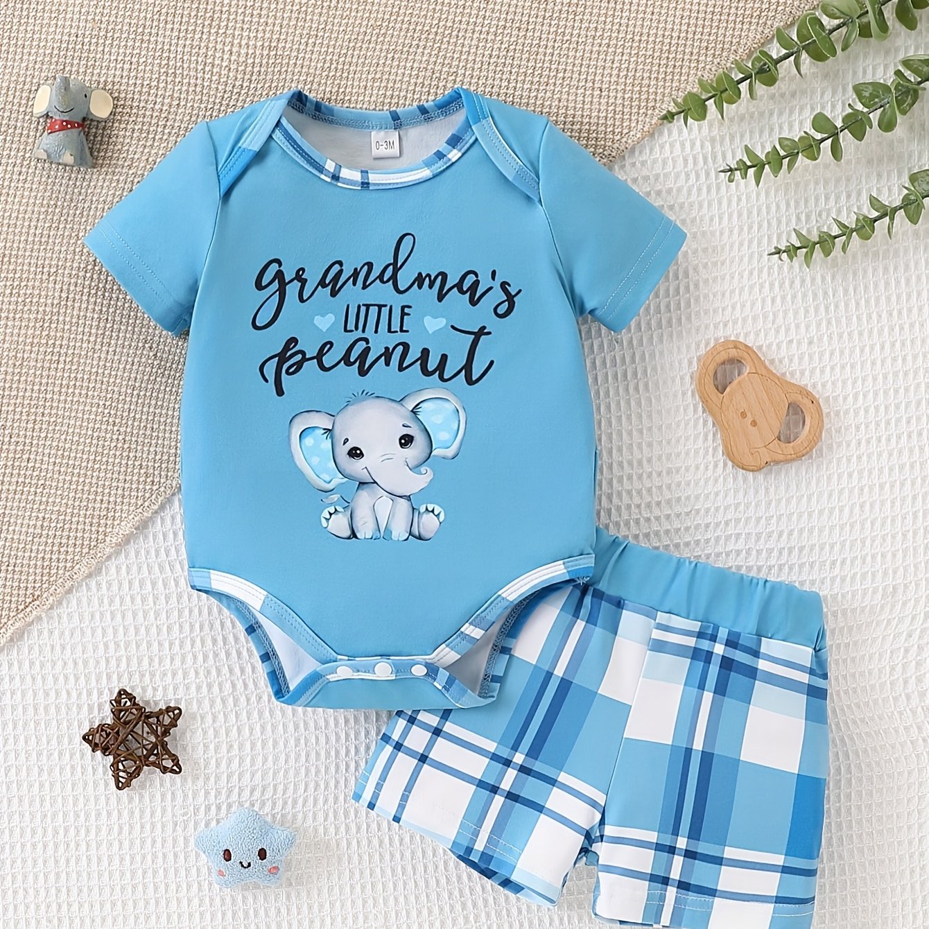 Newborn Baby Boy Clothes Short Sleeve Romper Summer Casual Infant Outfits Short Pants 2pcs Set, Perfect for Outdoor