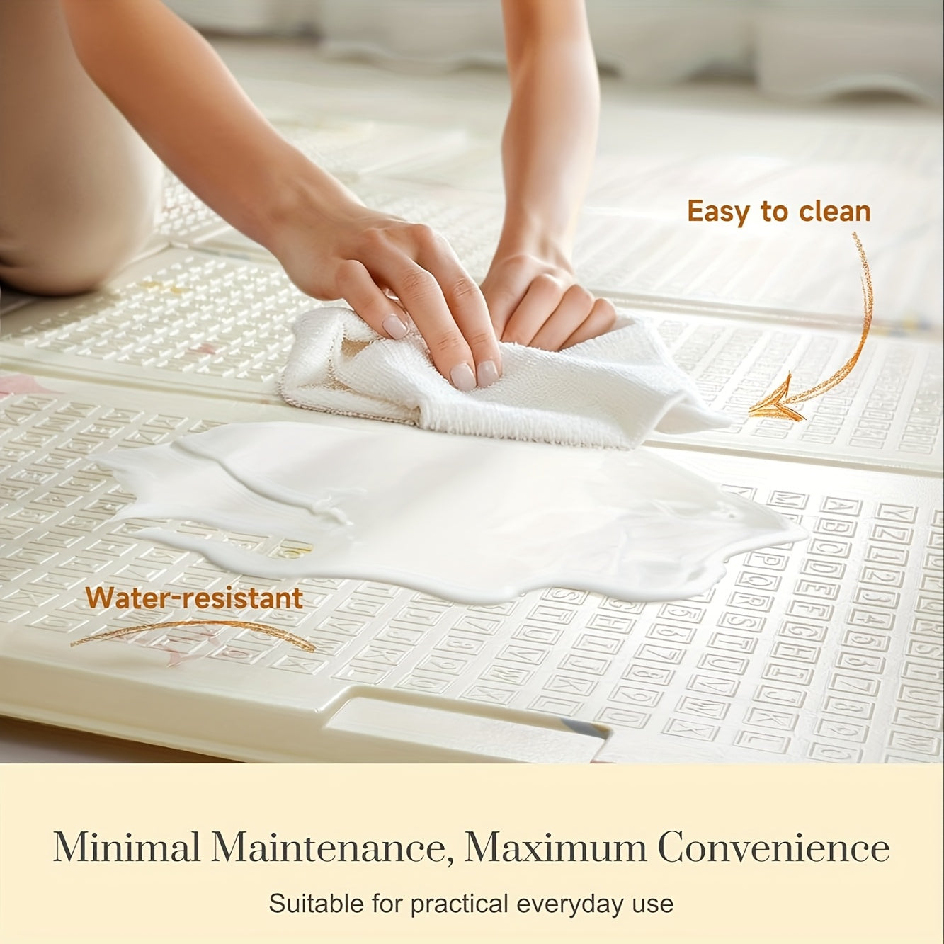 Extra Large Reversible ABC Padded Play Mat for Infants and Toddlers Waterproof Foam Mat