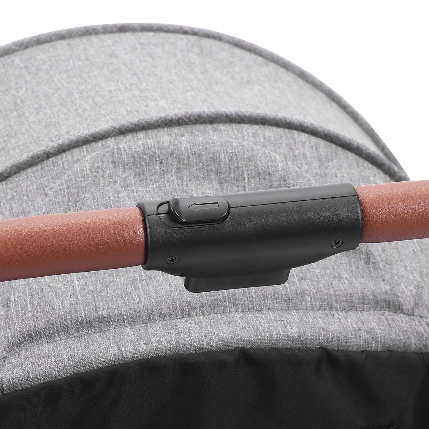 VEvor Dark Grey Standard Stroller - Adjustable Backrest & Footrest, One-Click Fold, Cup Holder - Carry Bag Included