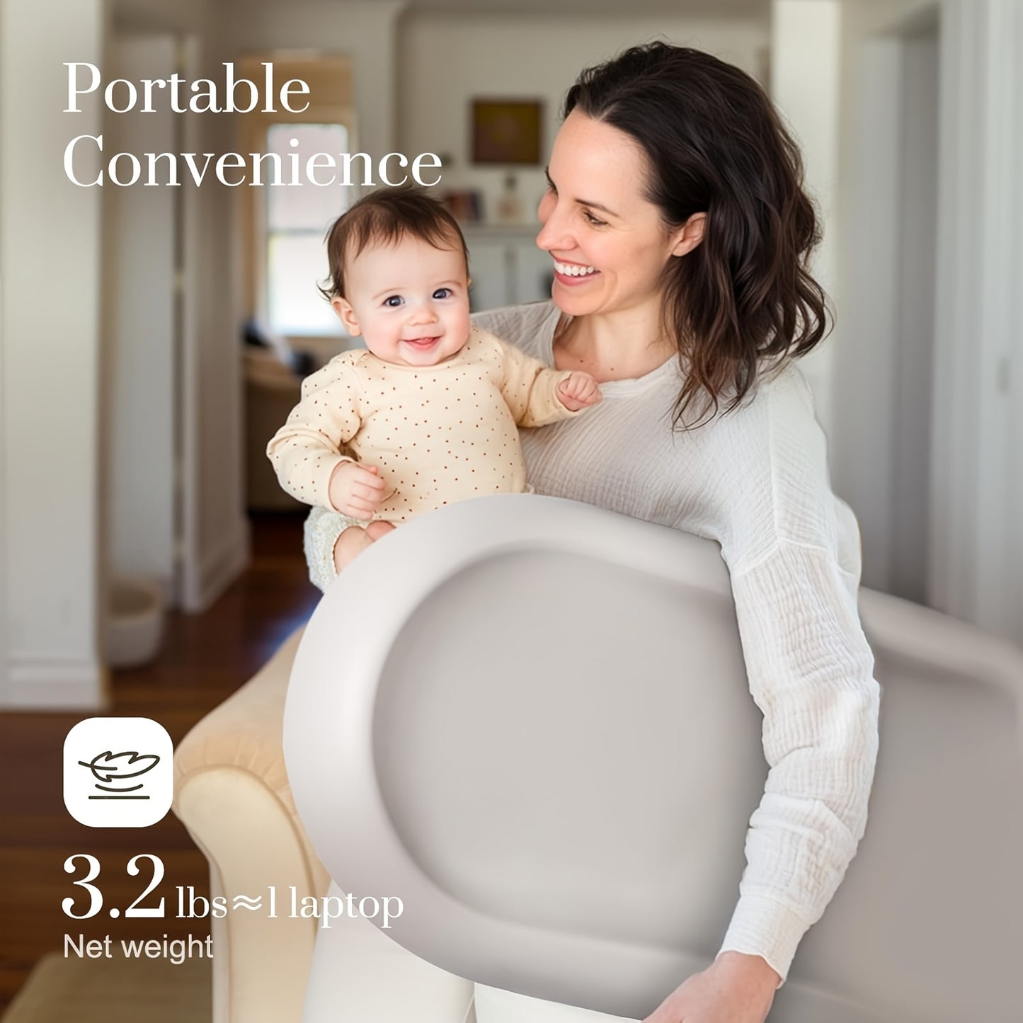 Wipe-Clean Changing Pad, Waterproof & Wipeable, Soft & Non-Slip Diaper Adjustable Safety Belt, Changing Pad for Dresser, Changing Table, Perfect Father's Day Gift for Dads