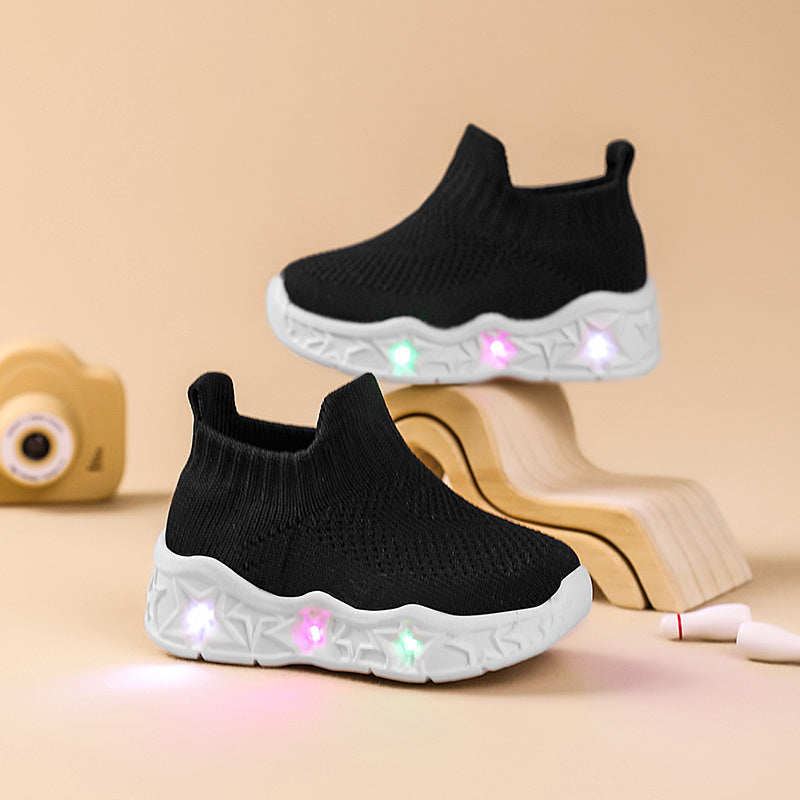2026 Classic Light-Up Sneakers for Boys and Girls Lightweight Slip-On Streetwear Style