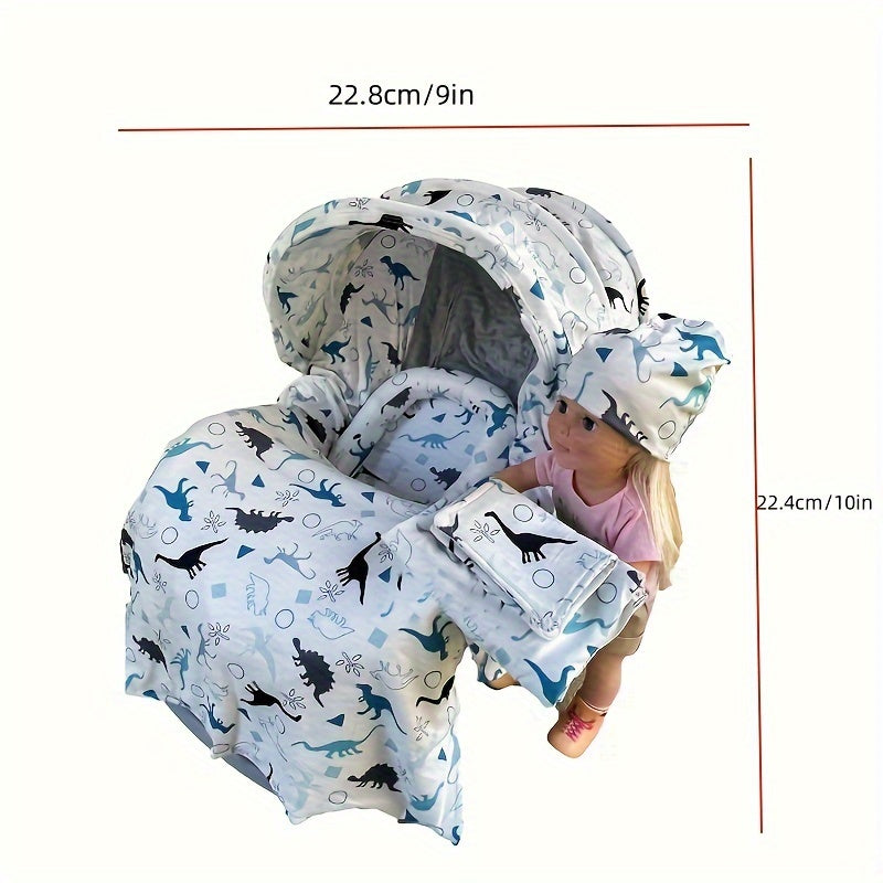 9 Piece Soft Breathable Cartoon Car Seat Cover Set with Multi-Purpose Accessories