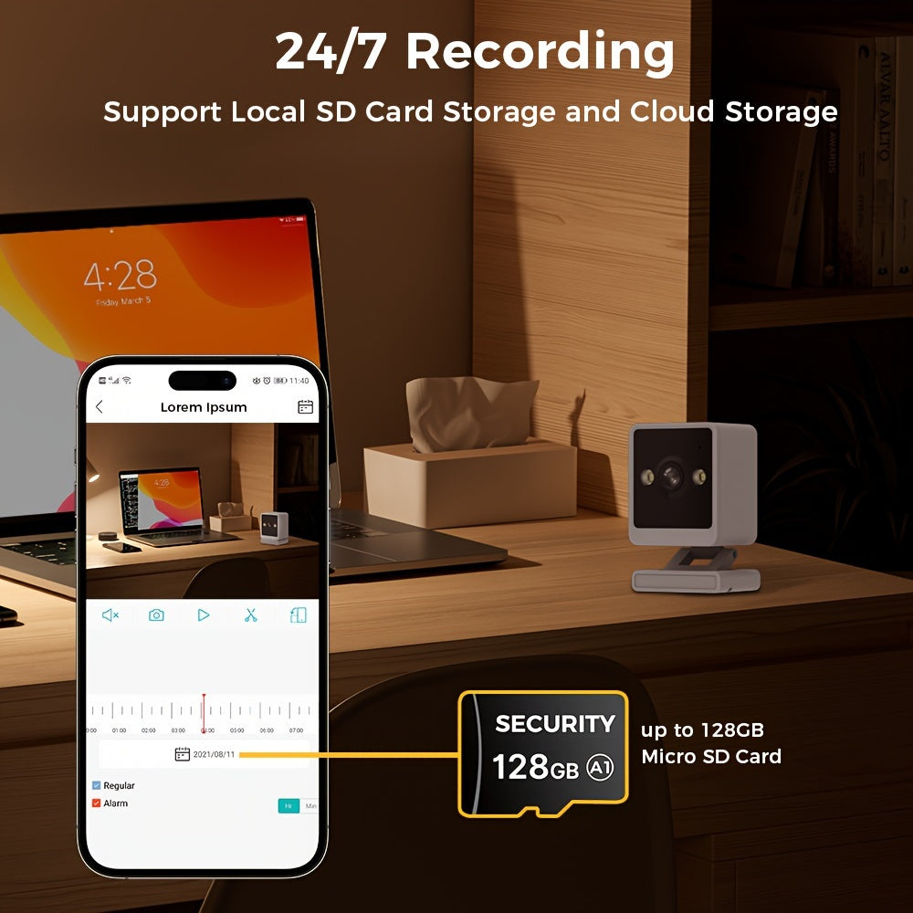 3PCS Full HD 1080P Mini Home Camera with Night Vision and Two-Way Talk Functionality