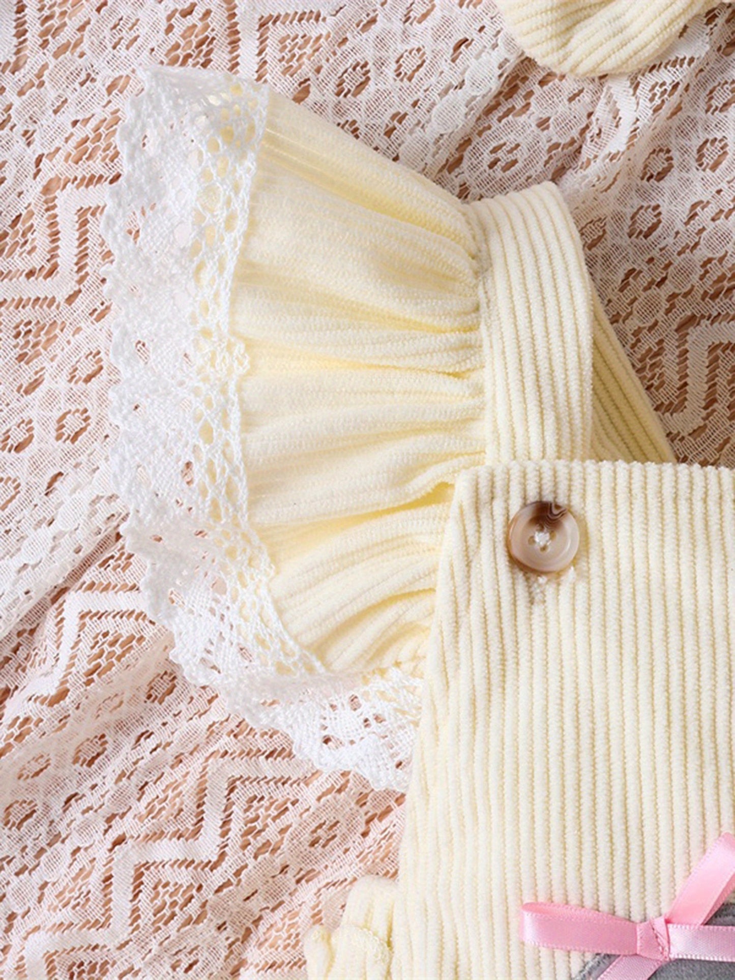 0.0-59.06ft Cute Girl Set, 2pcs Embroidered Elephant Love jumpsuit+Butterfly Bow Hairband Summer Clothing, for Outdoor