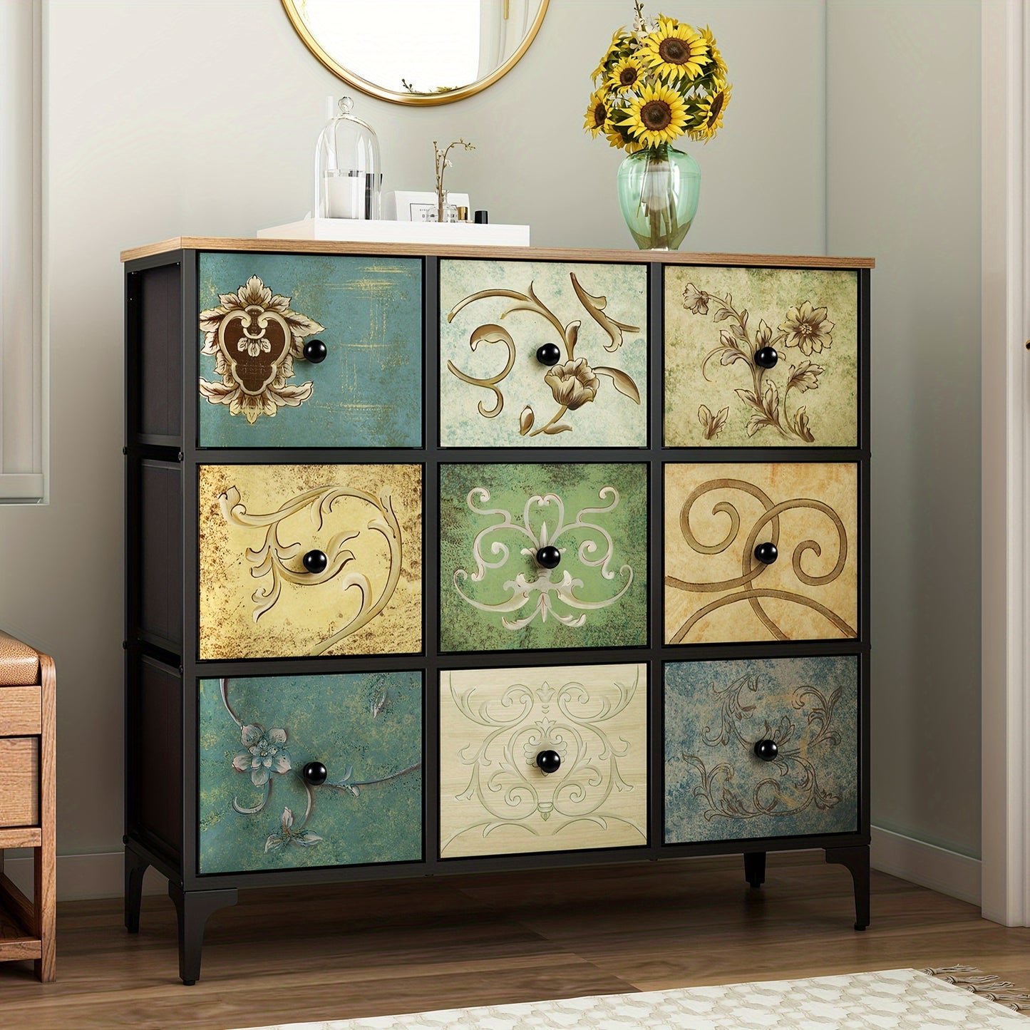 Modern 9 Drawer Dresser for Bedroom and Living Room Stylish Storage Solution
