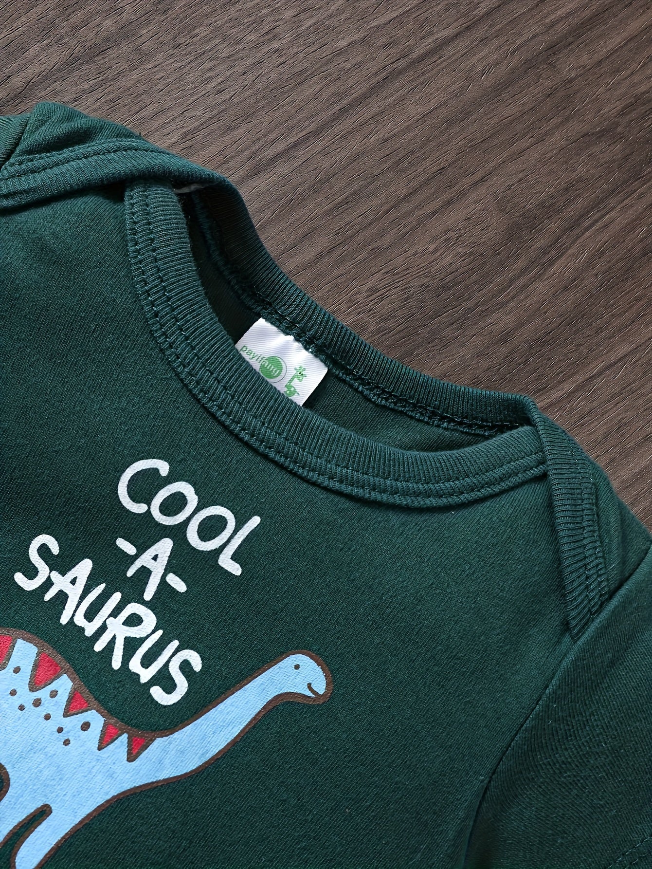 Five Pack Baby Boys Short Sleeve Cartoon Jumpsuits Dinosaur