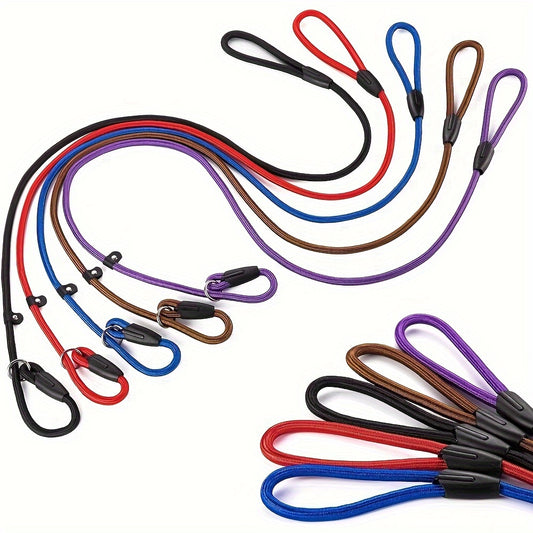 Durable 5pcs Nylon Rope Slip Lead - Dog Leash for All Sizes - Strong Training Lead