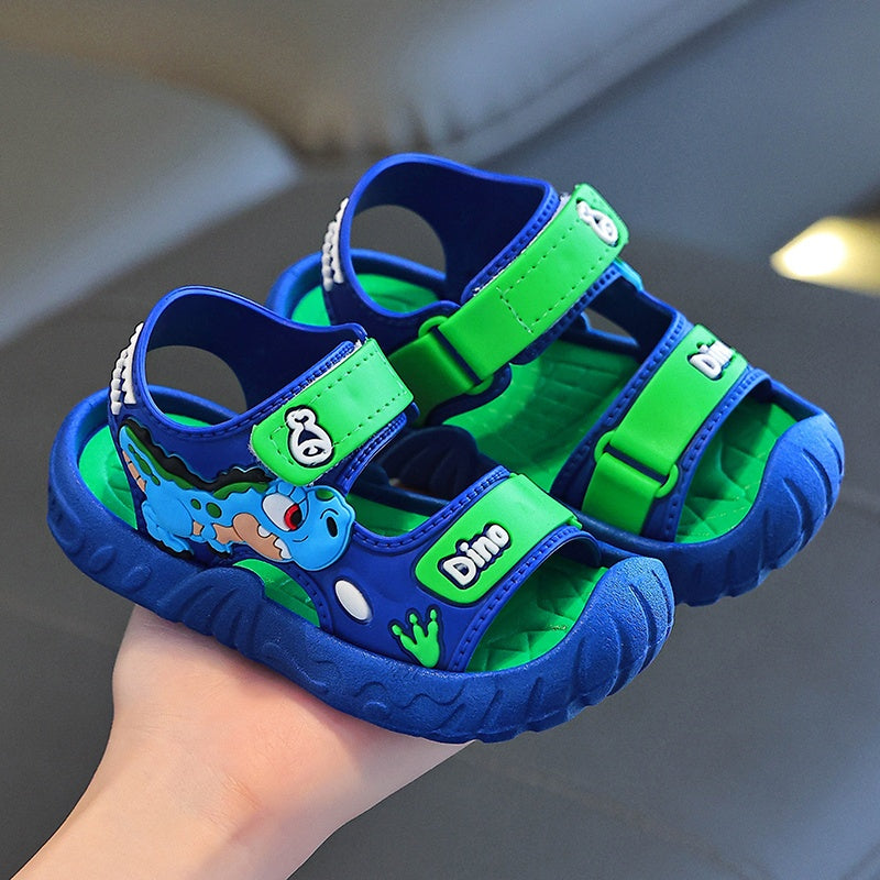 Boys and Girls Summer Beach Shoes with Soft PVC Sole Adjustable Lightweight Sandals