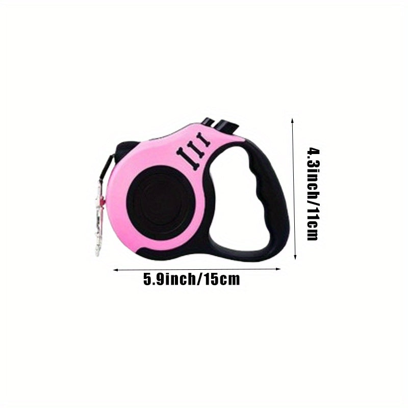 Retractable Dog Leash 16 Feet Training For Small Dogs Pink