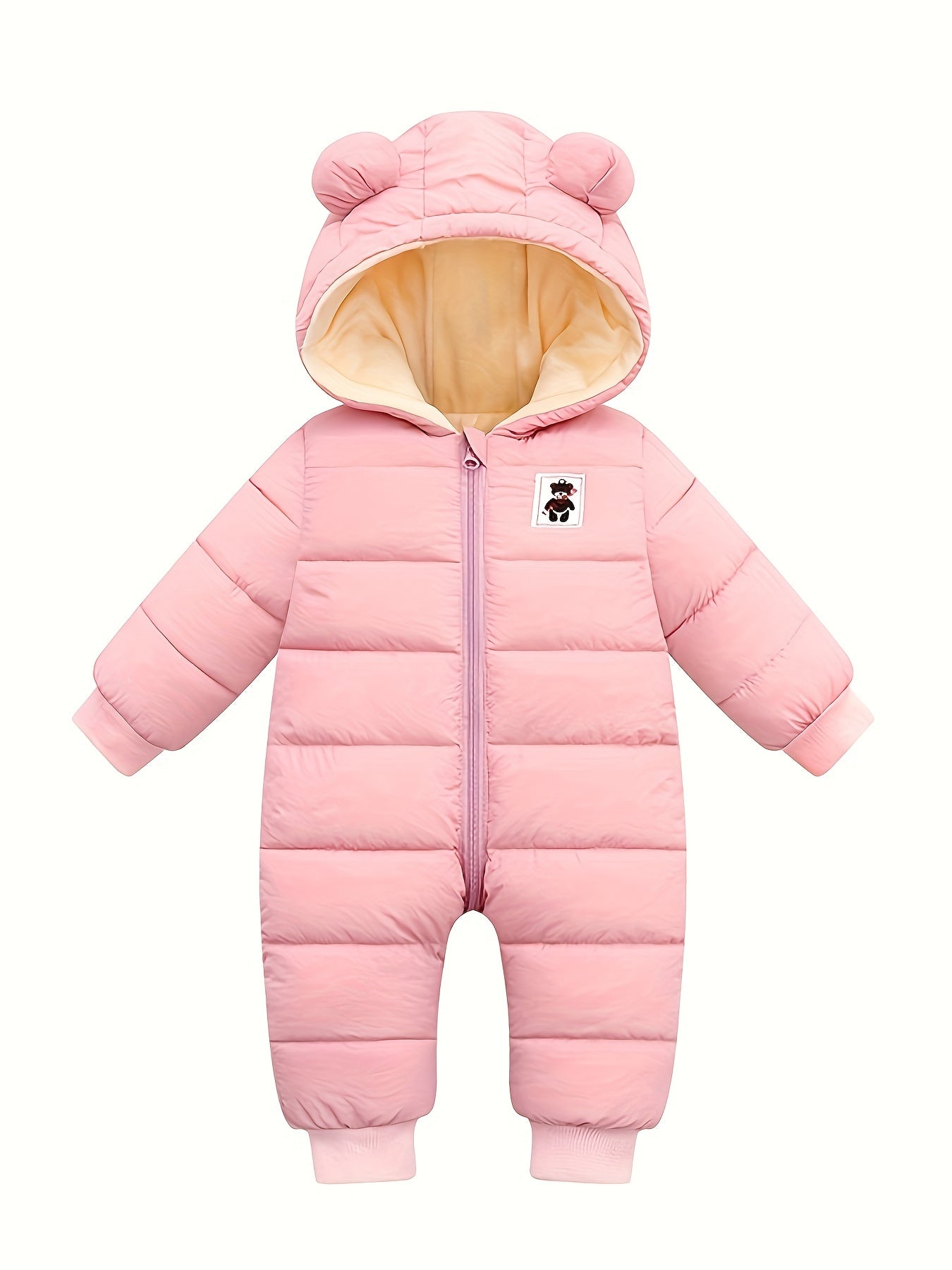 Hooded Snowsuit Baby Boys Girls Infant Winter Coat Zipper
