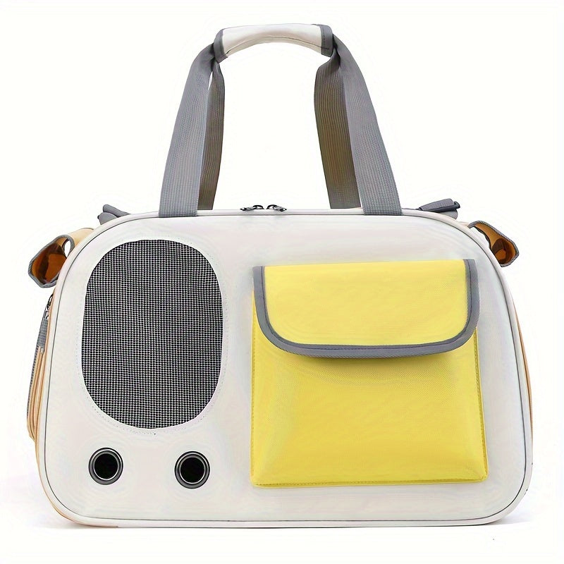 Portable Fashion Pet Carrier Bag for Cats and Small Dogs - Ventilated and Foldable Design