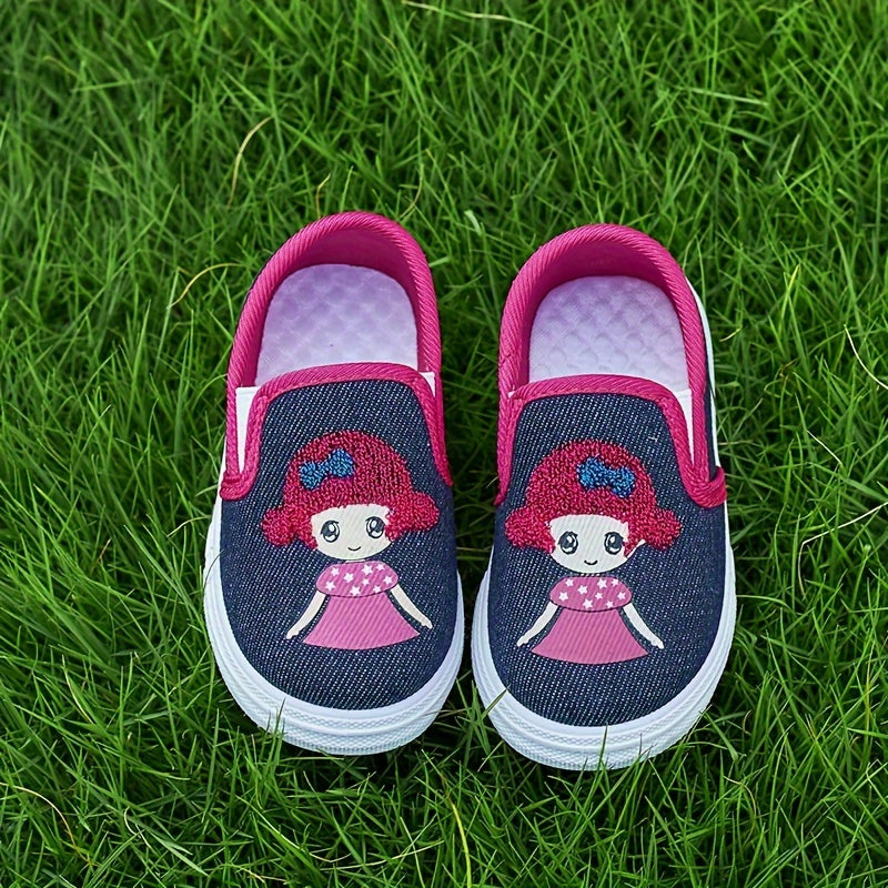 Cute Cartoon-Themed Young Ladies Shoes Lightweight Breathable Design with Elastic Closure