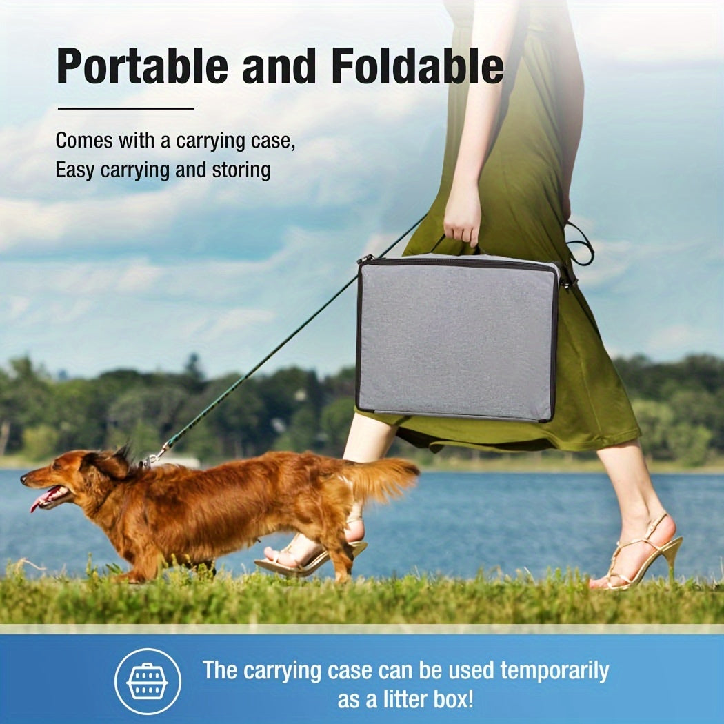 Double Cat Travel Carrier With Litter Box Medium Grey Pet Kennel For Dogs And Cats