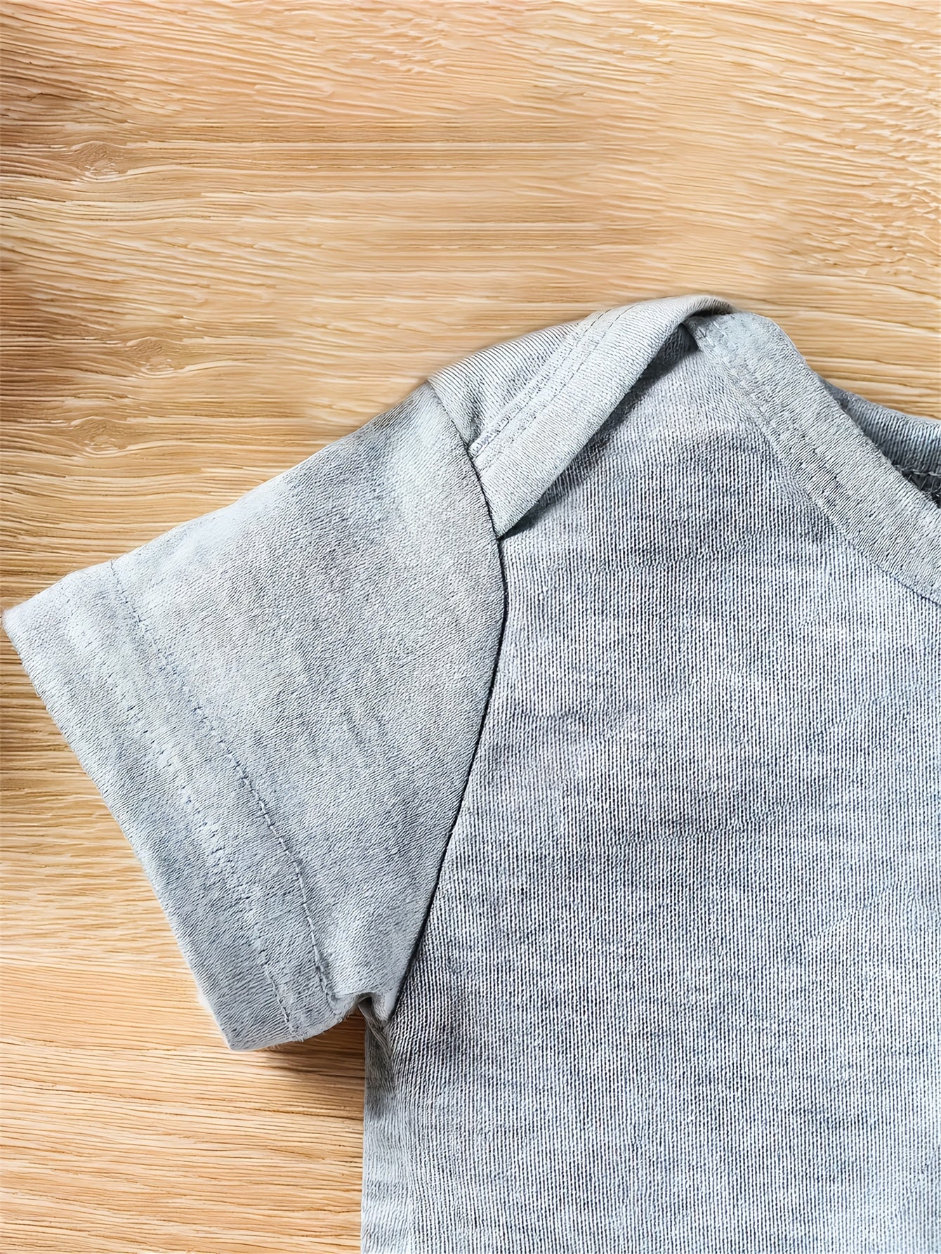 Little Peanut Family Fun Boys Onesie in Light Gray with Playful Letter Print