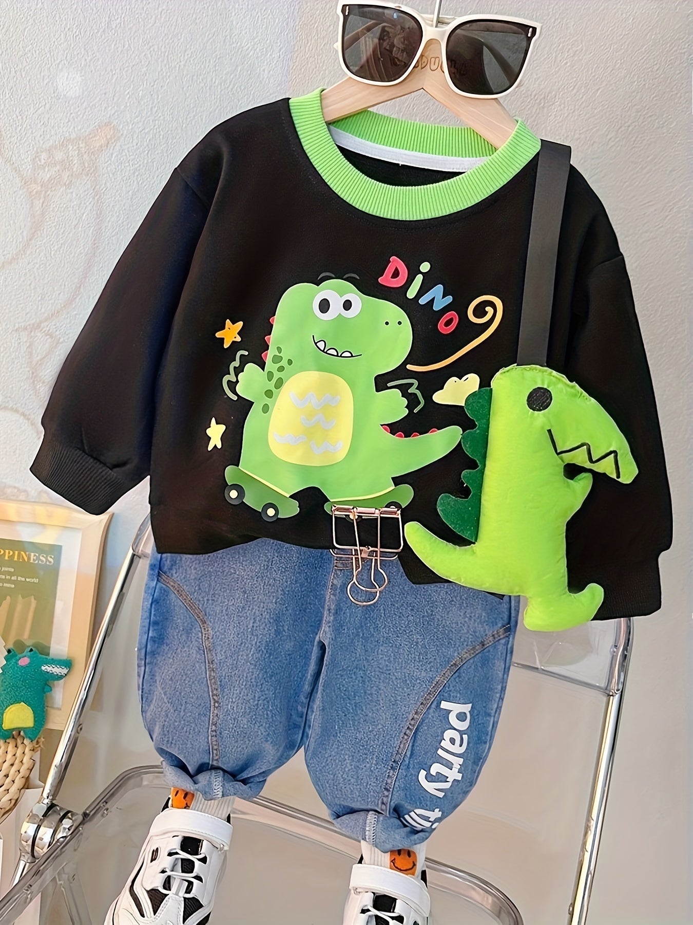 CozyKids 3 Piece Children's Set – Adorable Giraffe Frog Dinosaur Patterns