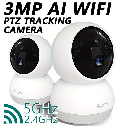 2 Pack 360 Degree Panoramic Home Monitoring Cameras with Night Vision and Two Way Audio