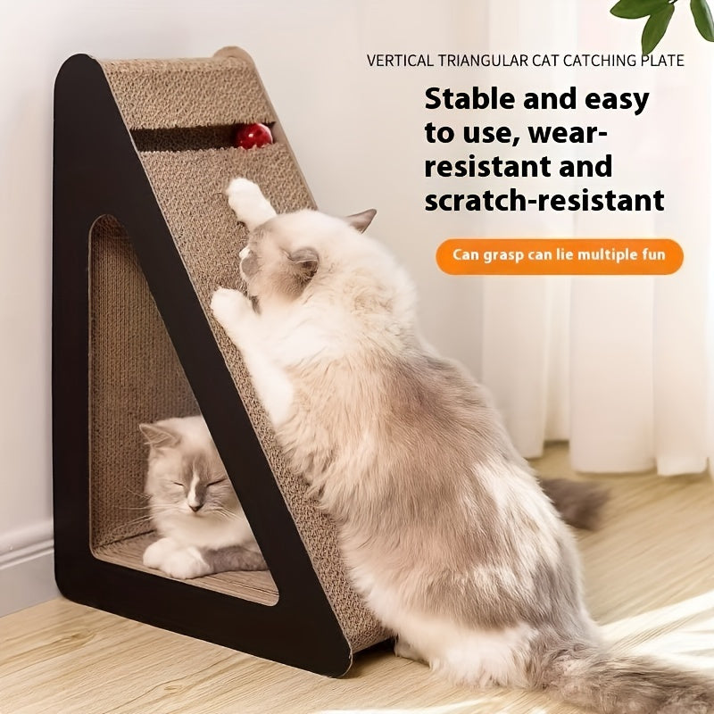 Multi Layer Cat Scratcher with Teasing Ball Interactive Cat Toy for Playful Fun