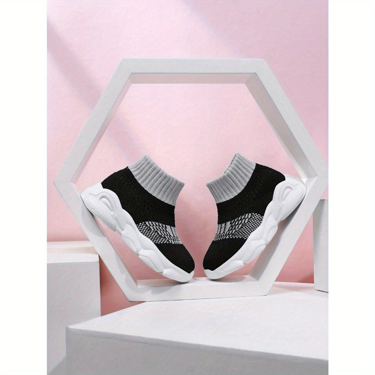 Classic Youngsters High-Top Sneakers Breathable Slip-On EVA Sole All-Season Casual Sports Shoes