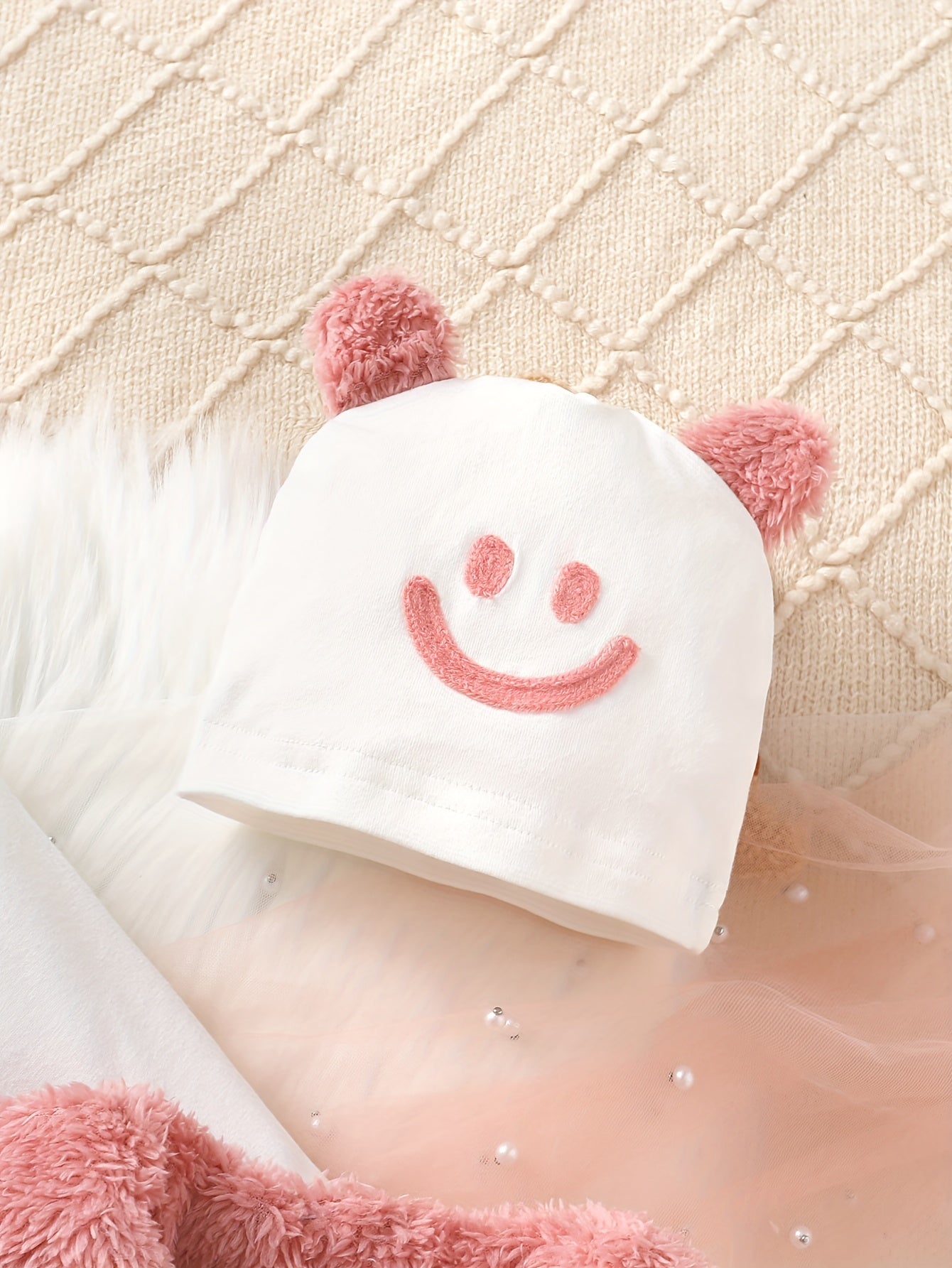 Baby Girl Three Piece Outfit With Teddy Bear Vest Jumpsuit