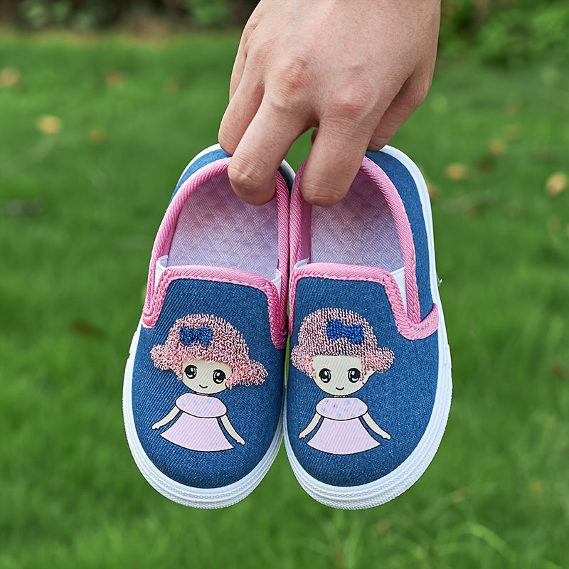 Cute Cartoon-Themed Young Ladies Shoes Lightweight Breathable Design with Elastic Closure
