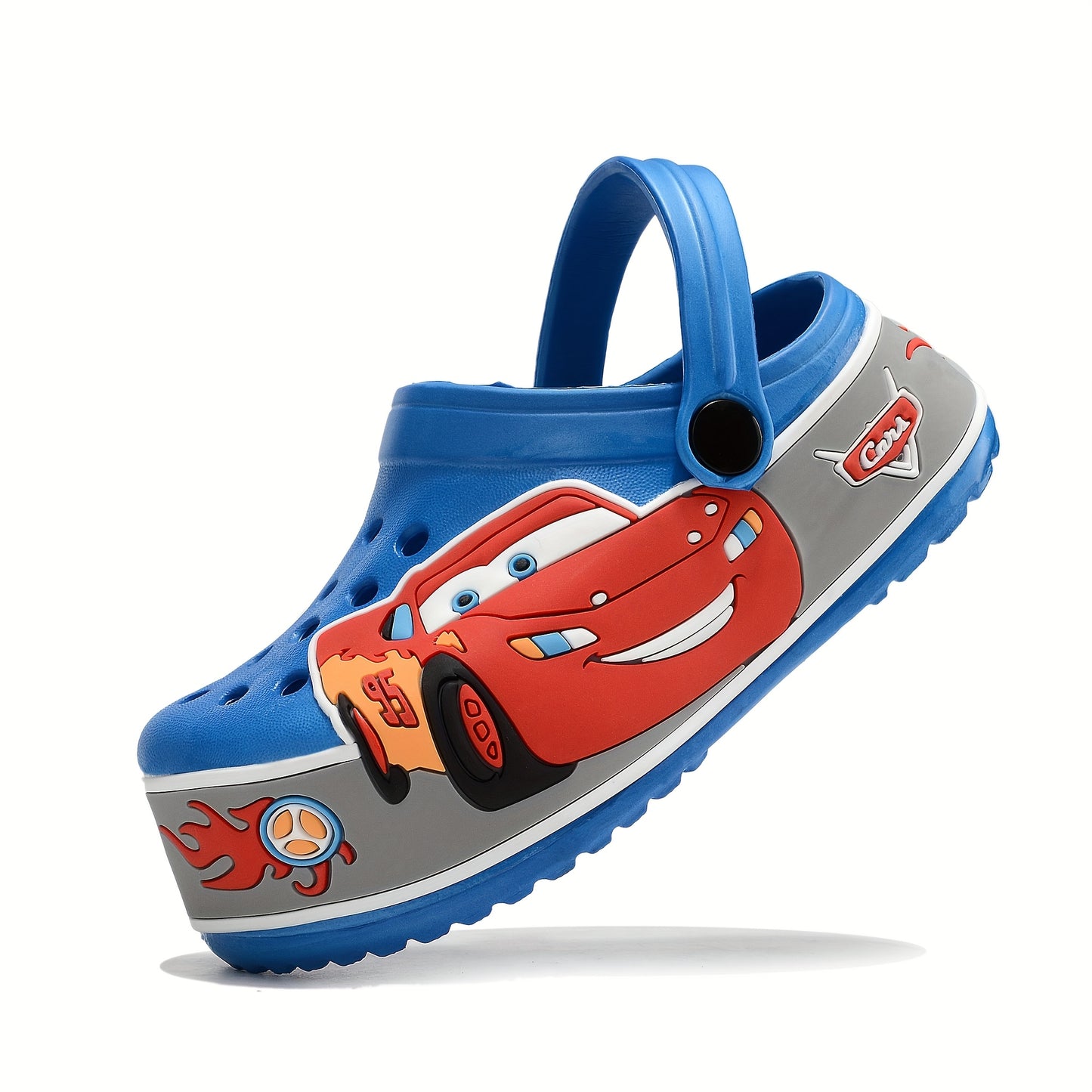 Disney Cars Lightning McQueen EVA Boys Wooden Clogs Lightweight Anti Slip Casual Shoes