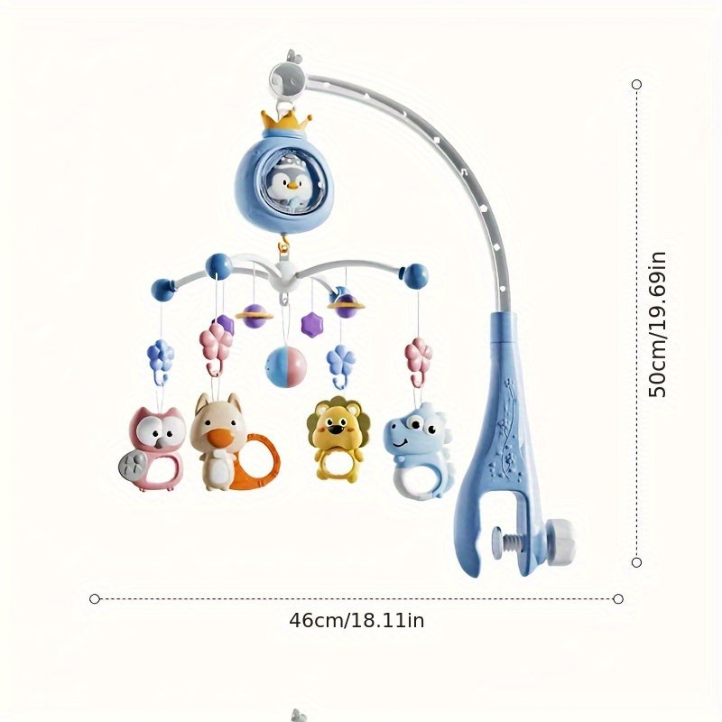 Bed Hanging Toys With Lights Lullabies Wind Chimes For Nursery 360 Degree Rotation Auto Off Timer Gifts