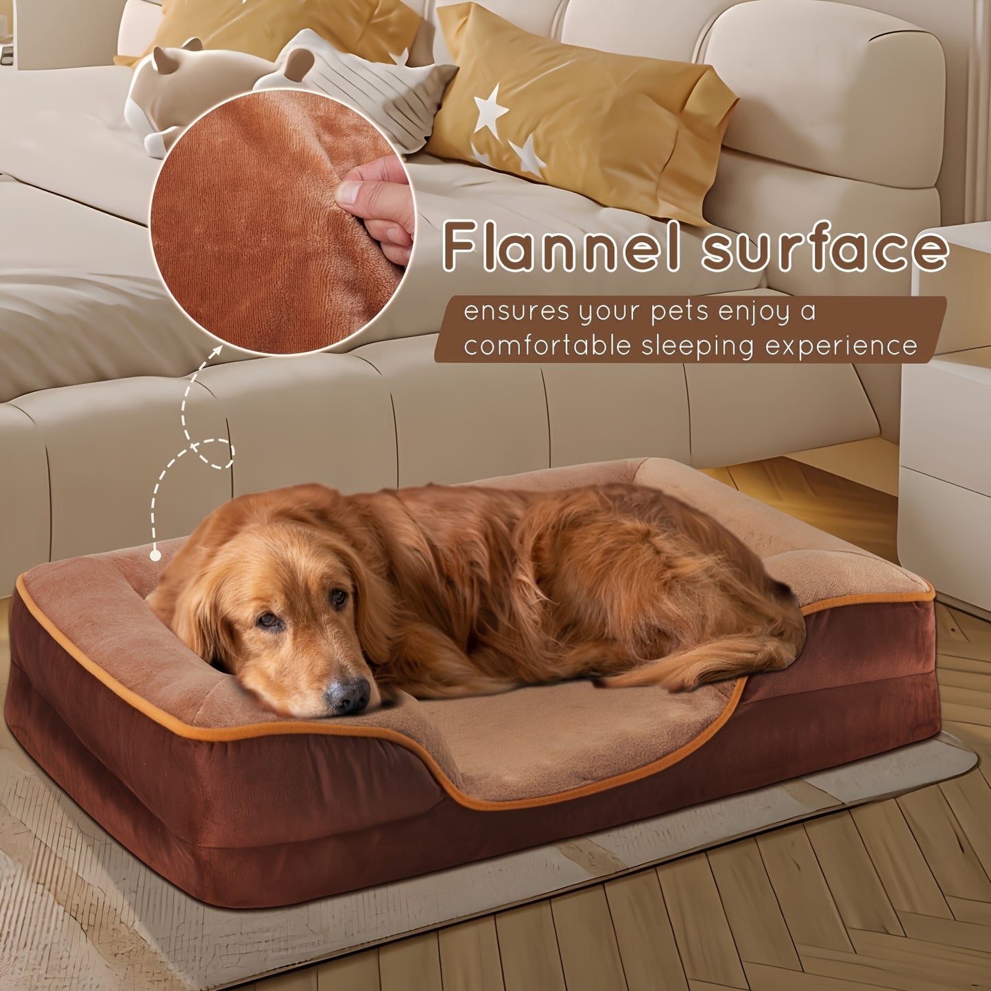 FluffyDream Orthopedic Dog Bed with Egg-Crate Memory Foam for All Dog Sizes and Travel