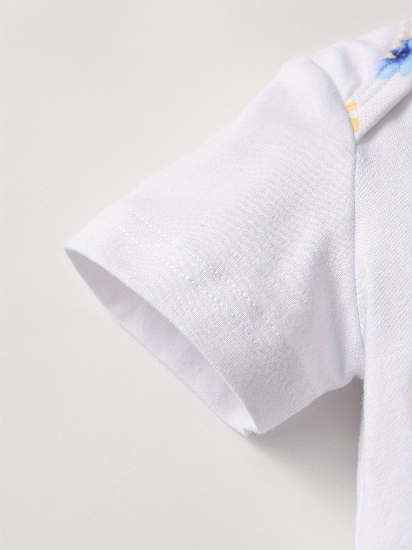 Summer Baby Girl Elephant Print Clothes Set Short Sleeve Romper+Short Pants+Bow Headband Newborn Infant Outfit