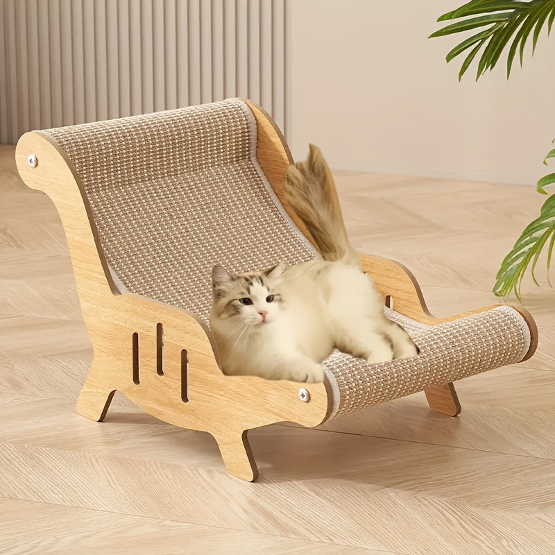 Extra Large Durable Cat Scratching Board Lounge Chair Made with Sisal for Indoor Cats