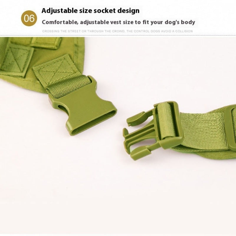 Heavy-Duty Dog Tactical Harness - Waterproof Oxford Cloth, Explosion-proof Impact Protection, Comfortable Chest Strap for Outdoor Training - Perfect for Medium to Large Adventure Dogs