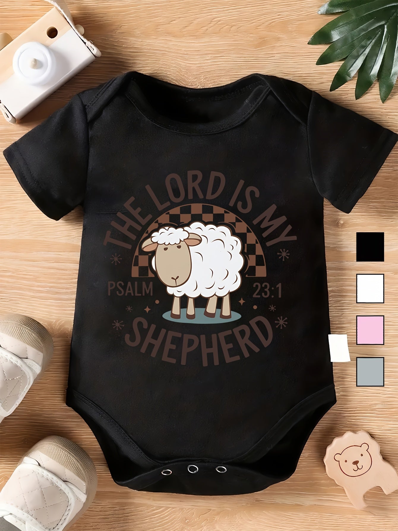 The Lord Is My Shepherd Cute Comfy Girl Onesie for Spring Summer 0-12 Months