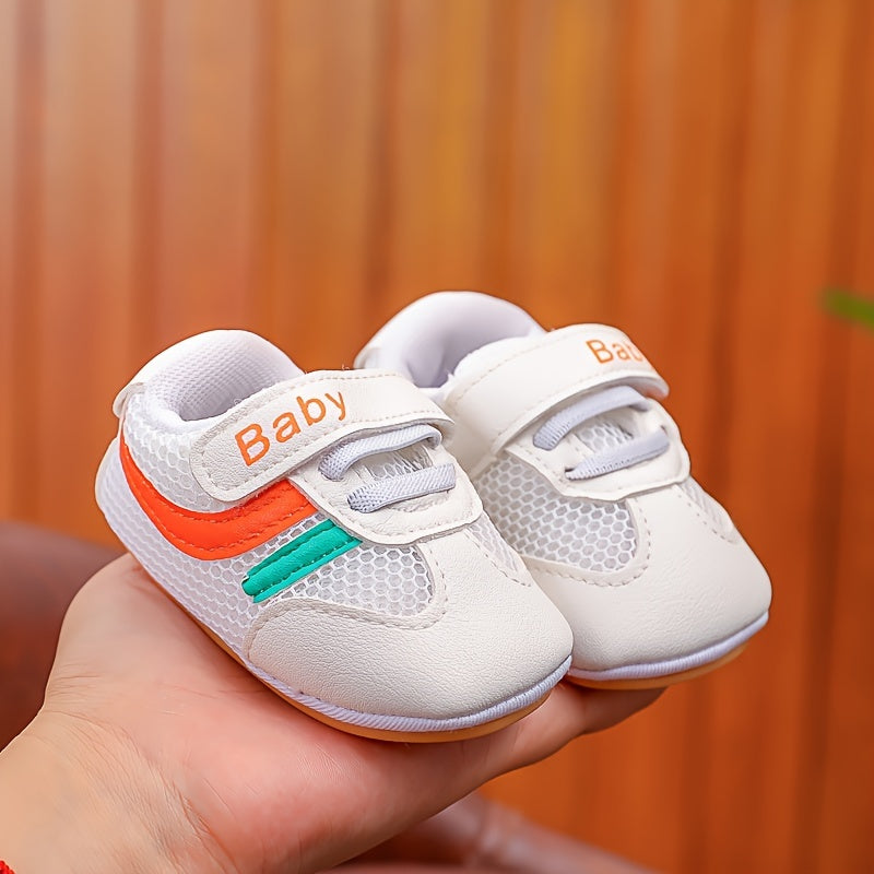 Casual Comfortable Mesh Sneakers For Baby Boys, Breathable Lightweight Non Slip Walking Shoes For Indoor Outdoor, Spring And Autumn