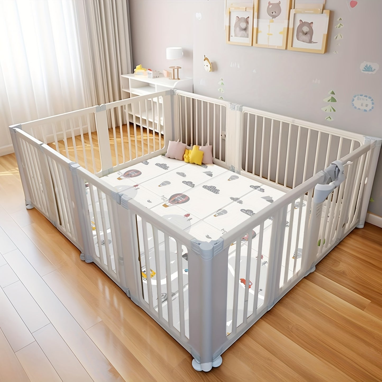 UANLAUO Reversible Baby Play Mat 71 X 59 Inches Foldable Anti Slip Crawling Mat