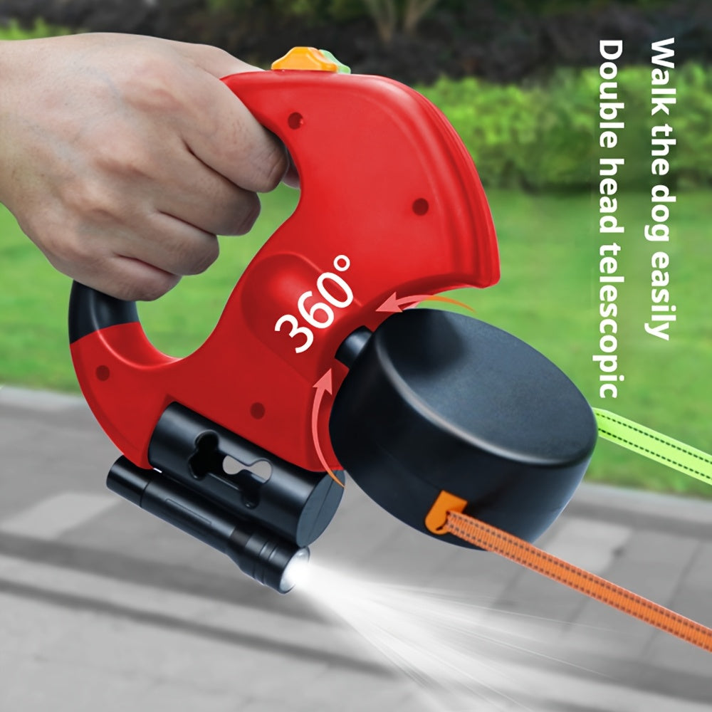 PawEase 2-in-1 Retractable Dog Leash – Ergonomic Comfort Grip for Small Medium Dogs