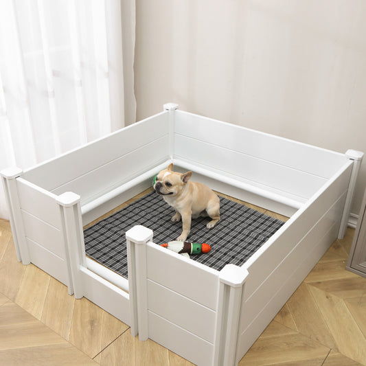 Whelping Box for Large Breed Dogs with Adjustable Door and Pig Rails for Puppies