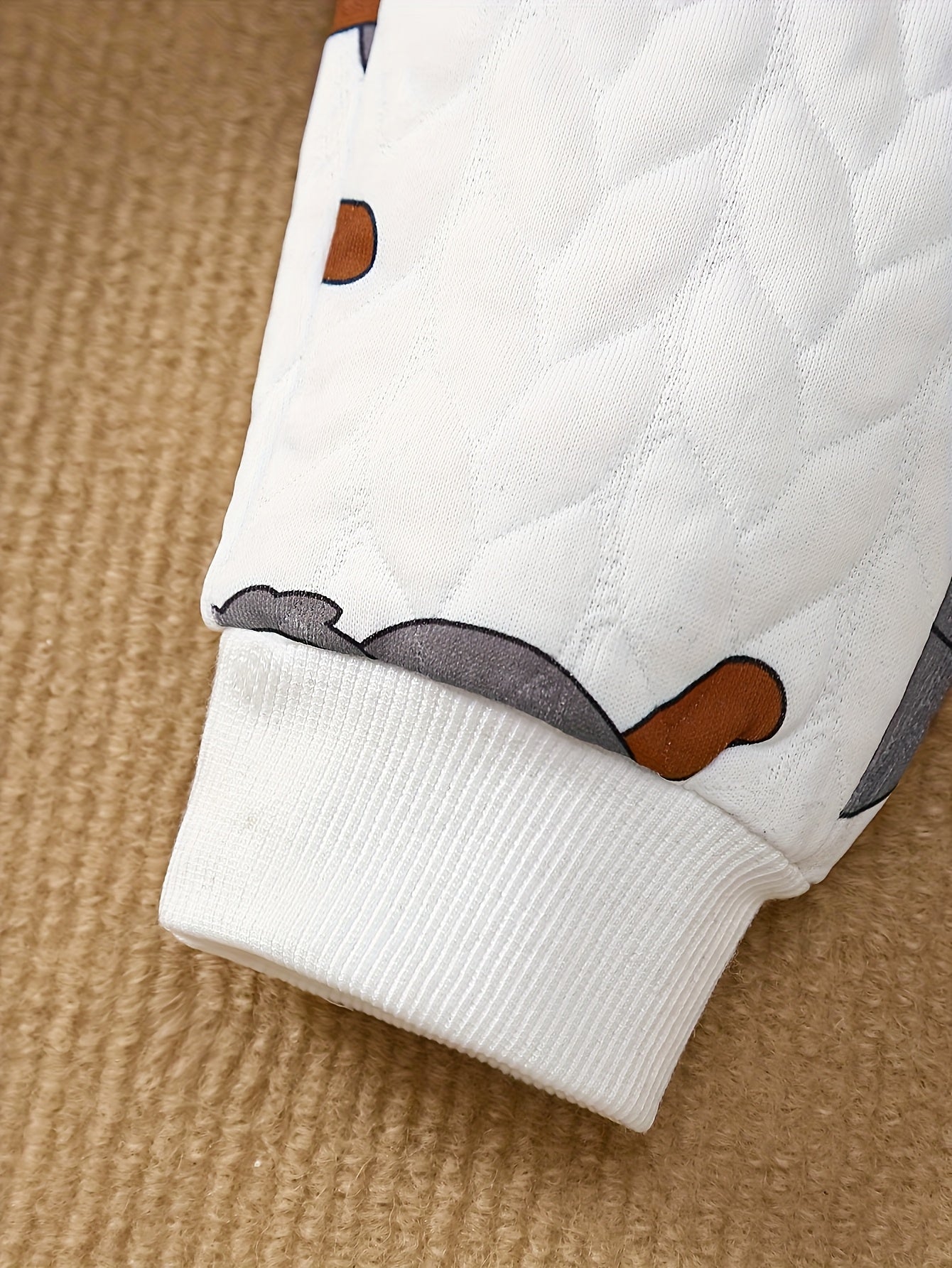 3 Piece Newborn Boy Winter Hooded Koala Print Bodysuit Set