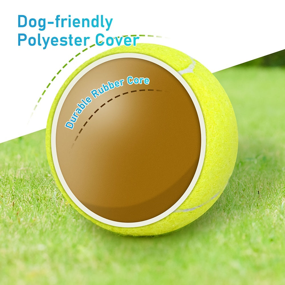 Squeaky Tennis Balls For Dogs 2.5 Inch 12 Pack Interactive Fetch Toy For Medium And Large Dogs