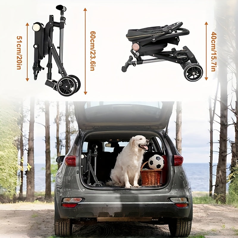 [Lightweight Folding Stroller] 1pc Lightweight Baby Folding Stroller | Compact Canopy, Multiple Reclining Positions, Convenient One Handed Folding, Perfect Gift For Holidays & Birthdays, Thanksgiving