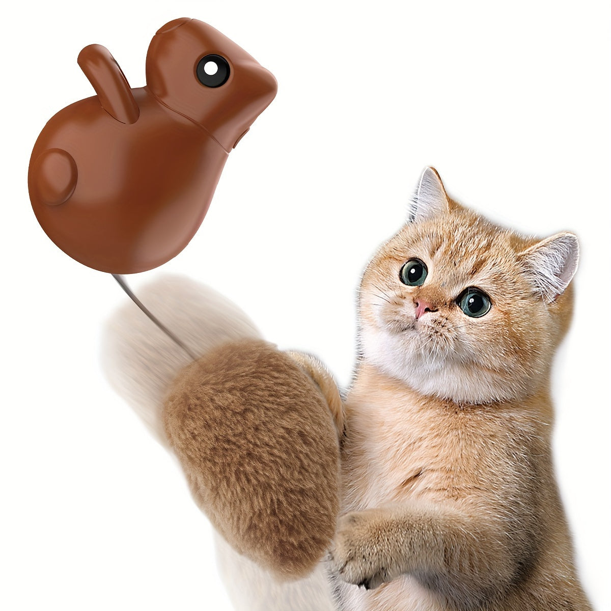 Smart Cat Toys Automatic Lifting Squirrel Ball with Accessories for Indoor Cats