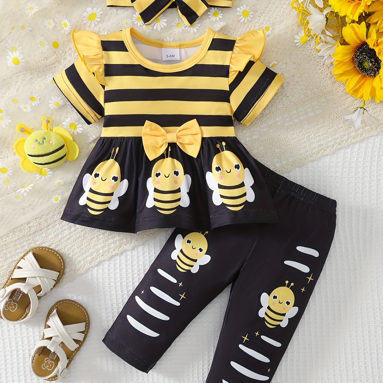 Cute Baby Set Cute Baby Girl Summer Set with Bow Skirt - Loving Babies & Pets Shop