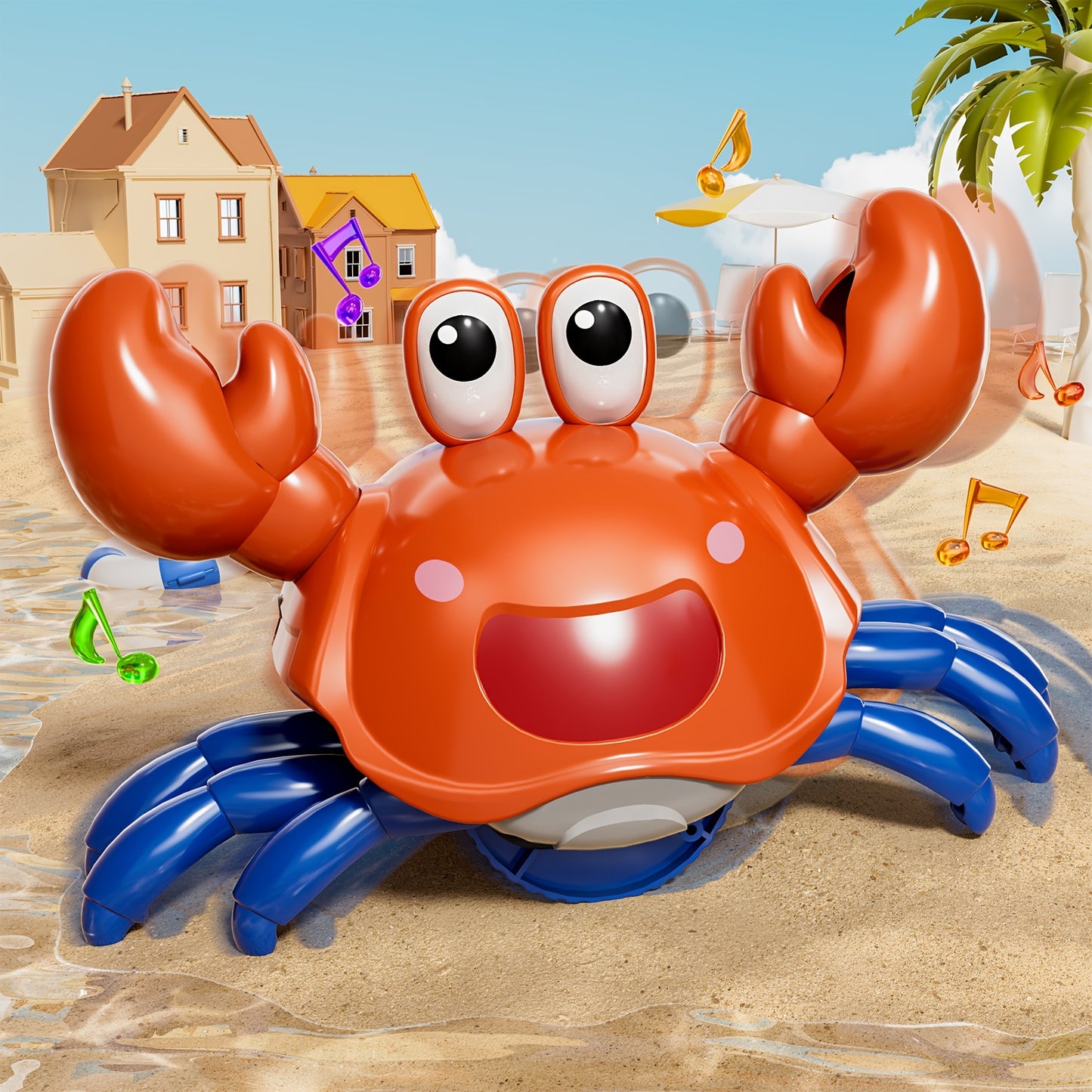 Dancing Crab Toy Music And Lights Interactive USB Rechargeable Crawling Crab Kids Gift