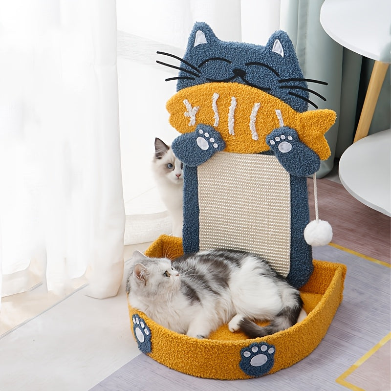 Sisal Cat Scratch Board Nest Integrated Toy Scratch Resistant Debris Free Cat Supplies